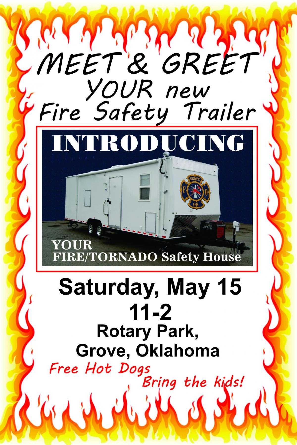 oklahoma, grove, fire department, safety trailer