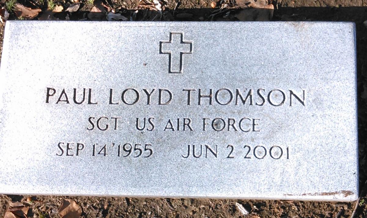 OK, Grove, Buzzard Cemetery, Thomson, Paul Loyd Military Headstone