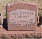 OK, Grove, Olympus Cemetery, Headstone, Foreman, Anna Florence 
