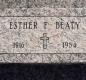 OK, Grove, Olympus Cemetery, Headstone, Beaty, Esther F.