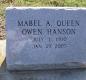OK, Grove, Olympus Cemetery, Headstone, Hanson, Mabel A. (Owen) (Queen)