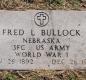 OK, Grove, Olympus Cemetery, Military Headstone, Bullock, Fred L.