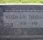 OK, Grove, Olympus Cemetery, Headstone, Thomas, Wanda Lou