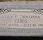 OK, Grove, Olympus Cemetery, Headstone, Gibbs, Viola E. (Zimmerman)