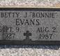 OK, Grove, Olympus Cemetery, Headstone, Evans, Betty J. "Bonnie"