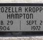 OK, Grove, Olympus Cemetery, Headstone, Hampton, Rozella (Kropp)