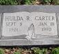 OK, Grove, Olympus Cemetery, Headstone, Carter, Hulda R.