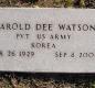 OK, Grove, Olympus Cemetery, Military Headstone, Watson, Harold Dee