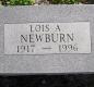 OK, Grove, Olympus Cemetery, Headstone, Newburn, Lois A.