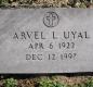 OK, Grove, Olympus Cemetery, Headstone, Uyal, Arvel L.