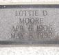 OK, Grove, Olympus Cemetery, Headstone, Moore, Lottie D.