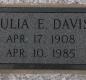 OK, Grove, Buzzard Cemetery, Davis, Julia E. Headstone