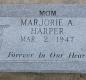 OK, Grove, Buzzard Cemetery, Harper, Marjorie A. Headstone