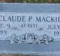OK, Grove, Buzzard Cemetery, Mackie, Claude P. Headstone