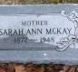 OK, Grove, Buzzard Cemetery, McKay, Sarah Ann Headstone