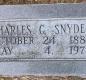 OK, Grove, Buzzard Cemetery, Snyder, Charles C. Headstone