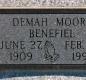 OK, Grove, Buzzard Cemetery, Benefiel, Demah Moore Headstone
