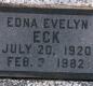 OK, Grove, Buzzard Cemetery, Eck, Edna Evelyn Headstone