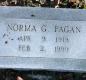 OK, Grove, Buzzard Cemetery, Fagan, Norma G. Headstone