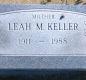 OK, Grove, Buzzard Cemetery, Keller, Leah M. Headstone