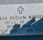 OK, Grove, Buzzard Cemetery, Russell, Julia Dugan Headstone