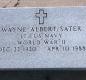 OK, Grove, Buzzard Cemetery, Sater, Wayne Albert Military Headstone