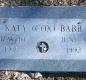 OK, Grove, Buzzard Cemetery, Babb, Katie Cox Headstone