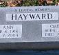 OK, Grove, Buzzard Cemetery, Hayward, Chester E. & Mary Ann Headstone