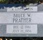 OK, Grove, Buzzard Cemetery, Prather, Bruce W. Headstone