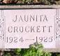 OK, Grove, Buzzard Cemetery, Crockett, Juanita Headstone