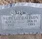 OK, Grove, Buzzard Cemetery, Davison, Ruby Lee Headstone