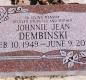 OK, Grove, Buzzard Cemetery, Dembinski, Johnnie Jean Headstone
