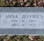 OK, Grove, Buzzard Cemetery, Jeffries, Anna Headstone
