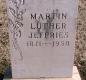 OK, Grove, Buzzard Cemetery, Jeffries, Martin Luther Headstone