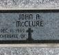 OK, Grove, Buzzard Cemetery, McClure, John A. Headstone