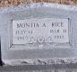 OK, Grove, Buzzard Cemetery, Rice, Montia A. Headstone