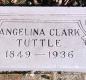 OK, Grove, Buzzard Cemetery, Tuttle, Angelina Clark Headstone