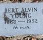 OK, Grove, Buzzard Cemetery, Young, Bert Alvin Headstone