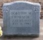 OK, Grove, Buzzard Cemetery, Cromartie, Dorothy M. Headstone