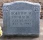 OK, Grove, Buzzard Cemetery, Cromartie, Dorothy M. Headstone