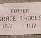 OK, Grove, Buzzard Cemetery, Rhodes, Grace Headstone