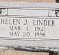 OK, Grove, Buzzard Cemetery, Linder, Helen J. Headstone