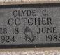 OK, Grove, Buzzard Cemetery, Gotcher, Clyde C. Headstone