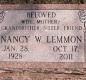 OK, Grove, Buzzard Cemetery, Lemmon, Nancy W. Headstone