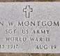 OK, Grove, Buzzard Cemetery, Montgomery, John W. Military Headstone