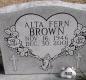 OK, Grove, Buzzard Cemetery, Brown, Alta Fern Headstone