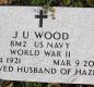 OK, Grove, Buzzard Cemetery, Wood, J. U. Military Headstone