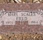 OK, Grove, Olympus Cemetery, Headstone, Field, Mary (Scales)