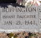 OK, Grove, Olympus Cemetery, Headstone, Buffington, Infant Daughter 