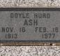OK, Grove, Olympus Cemetery, Headstone, Ash, Doyle Hurd